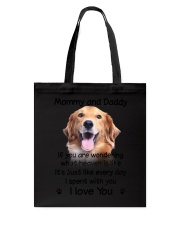 Golden Retriever Mommy And Daddy Tote Bag thumbnail