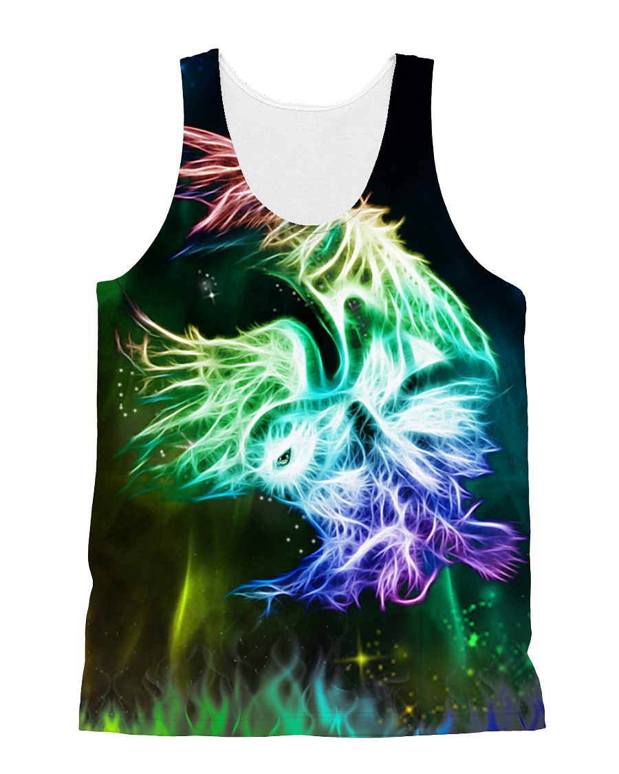 Owl Fractal All-over Unisex Tank