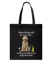 Golden Retriever And Wine Tote Bag thumbnail
