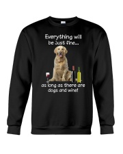 Golden Retriever And Wine Crewneck Sweatshirt thumbnail