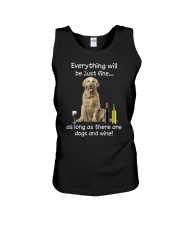 Golden Retriever And Wine Unisex Tank thumbnail