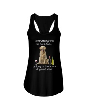 Golden Retriever And Wine Ladies Flowy Tank thumbnail