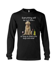 Golden Retriever And Wine Long Sleeve Tee thumbnail