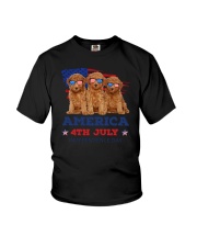 4th July Poodle Youth T-Shirt thumbnail