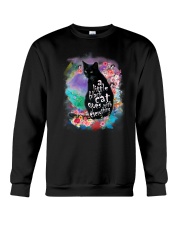 Black Cat Flower Crewneck Sweatshirt thumbnail