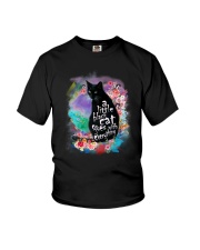 Black Cat Flower Youth T-Shirt thumbnail