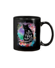 Black Cat Flower Mug thumbnail