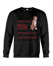 American Pit Bull Terrier Crazy Funny Crewneck Sweatshirt thumbnail