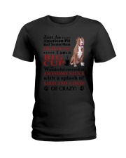 American Pit Bull Terrier Crazy Funny Ladies T-Shirt thumbnail