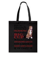 American Pit Bull Terrier Crazy Funny Tote Bag thumbnail