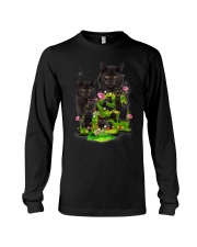 Black Cat Flower Long Sleeve Tee thumbnail