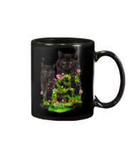 Black Cat Flower Mug thumbnail