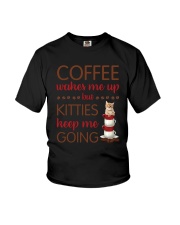 Cat Coffee Youth T-Shirt thumbnail