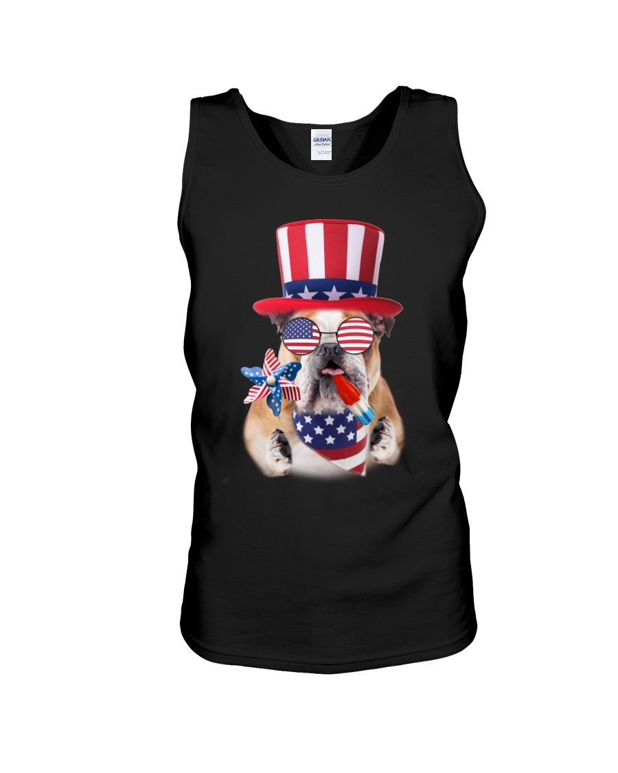 Independence Day Bulldog Unisex Tank