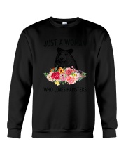 Just A Woman Hamster Crewneck Sweatshirt thumbnail