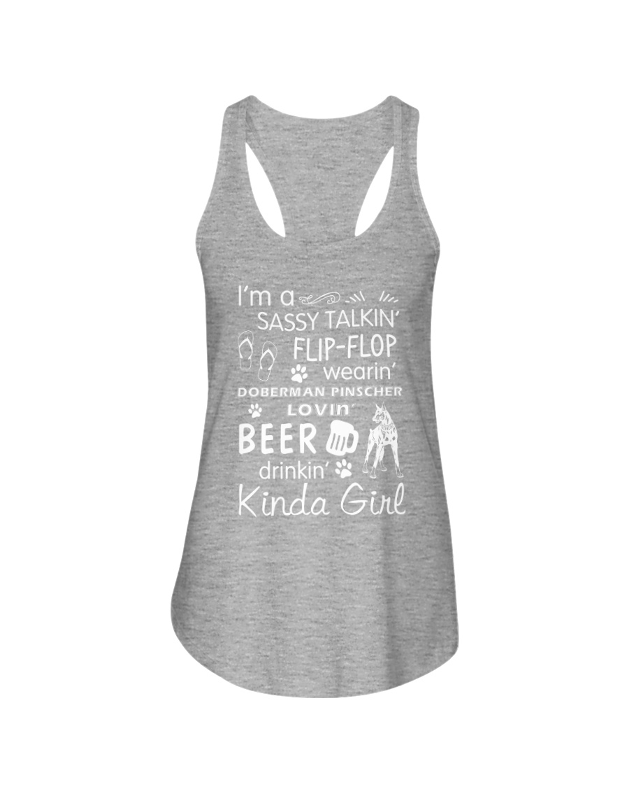 Doberman Pinscher Sassy Talking Ladies Flowy Tank
