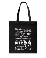 Doberman Pinscher Sassy Talking Tote Bag thumbnail