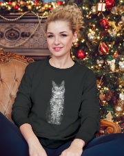 Cat Bling Xmas Crewneck Sweatshirt lifestyle-holiday-sweater-front-2
