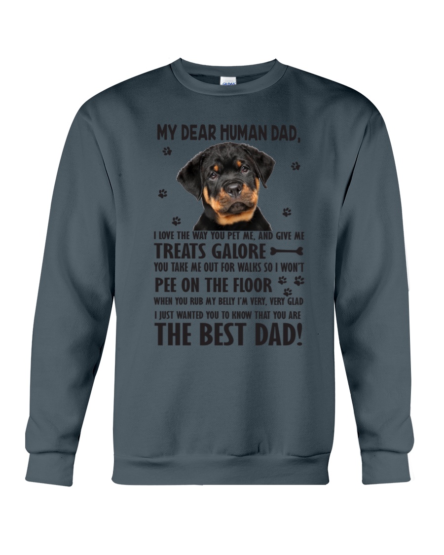 Human Dad Rottweiler Crewneck Sweatshirt