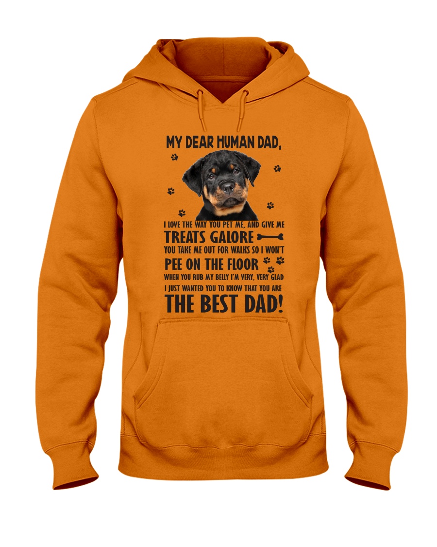 Human Dad Rottweiler Hooded Sweatshirt