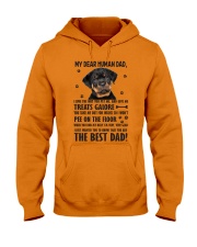 Human Dad Rottweiler Hooded Sweatshirt front