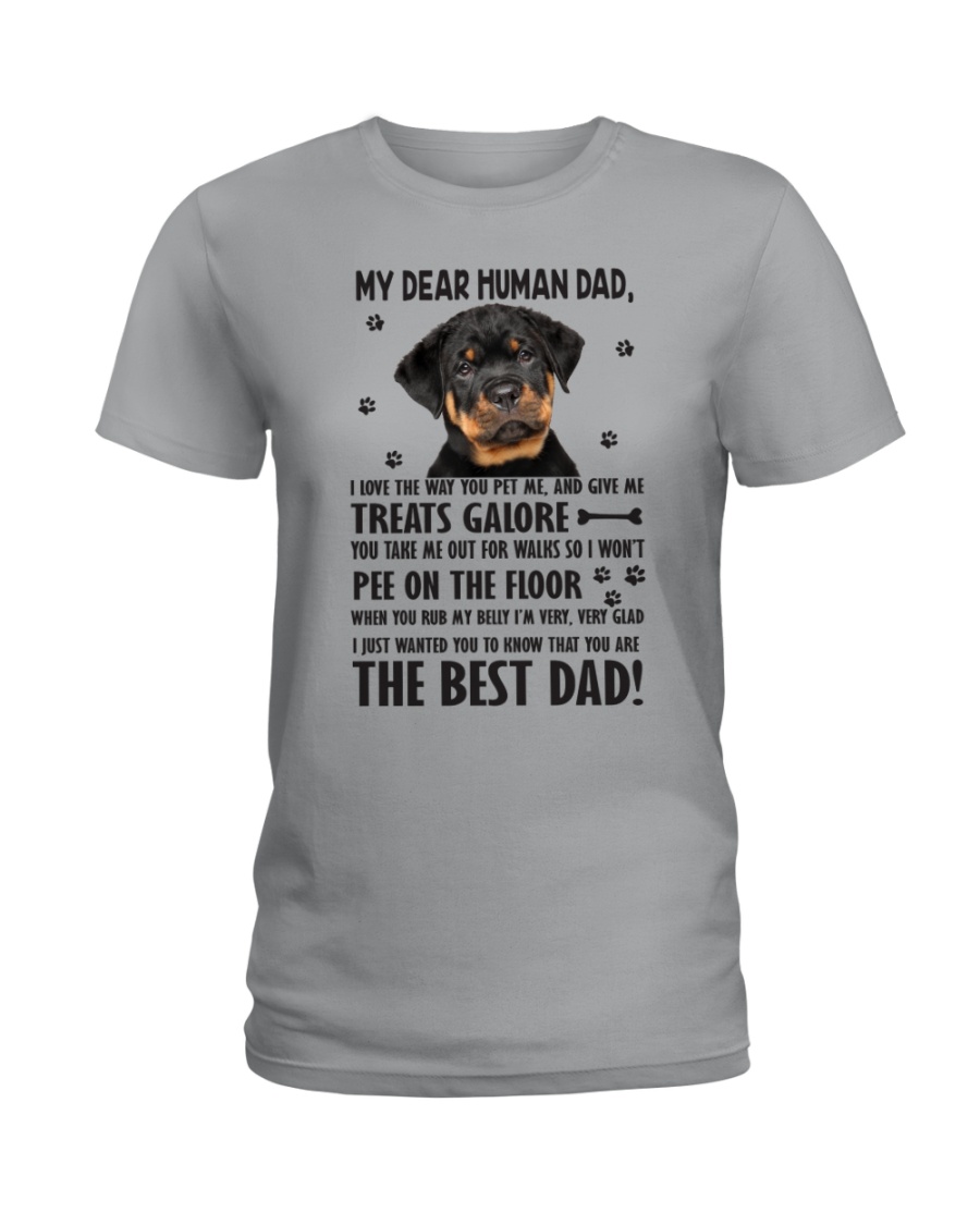 Human Dad Rottweiler Ladies T-Shirt