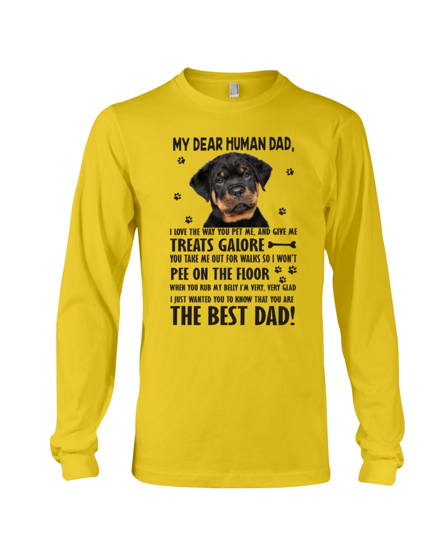Human Dad Rottweiler Long Sleeve Tee