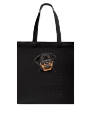 Human Dad Rottweiler Tote Bag front