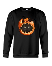 Black Cat In Pumpkin Crewneck Sweatshirt thumbnail