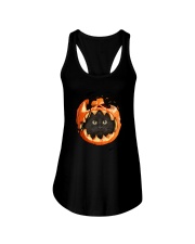 Black Cat In Pumpkin Ladies Flowy Tank thumbnail