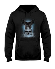 Black Cat Skull Hooded Sweatshirt thumbnail