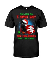 Holiday Black Cat Classic T-Shirt thumbnail