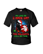 Holiday Black Cat Youth T-Shirt thumbnail
