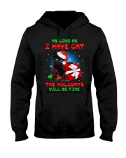 Holiday Black Cat Hooded Sweatshirt thumbnail