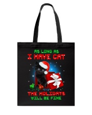 Holiday Black Cat Tote Bag thumbnail