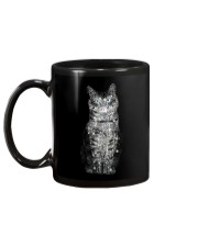 Cat Tropical Flowers Halloween Mug back
