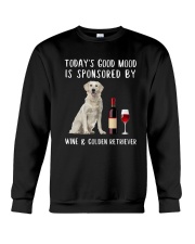 Good Mood Wine Golden Retriever Crewneck Sweatshirt thumbnail
