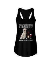 Good Mood Wine Golden Retriever Ladies Flowy Tank thumbnail