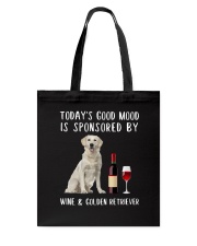 Good Mood Wine Golden Retriever Tote Bag thumbnail