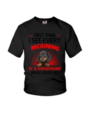 Dachshund Morning Youth T-Shirt thumbnail
