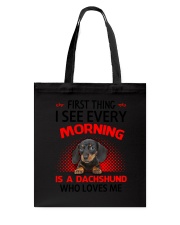 Dachshund Morning Tote Bag thumbnail