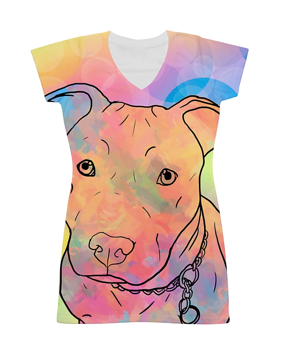 American Pit Bull Terrier Color Summer All-over Dress