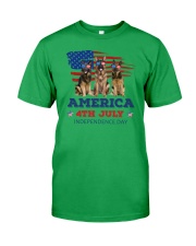4th July German Shepherd Classic T-Shirt front