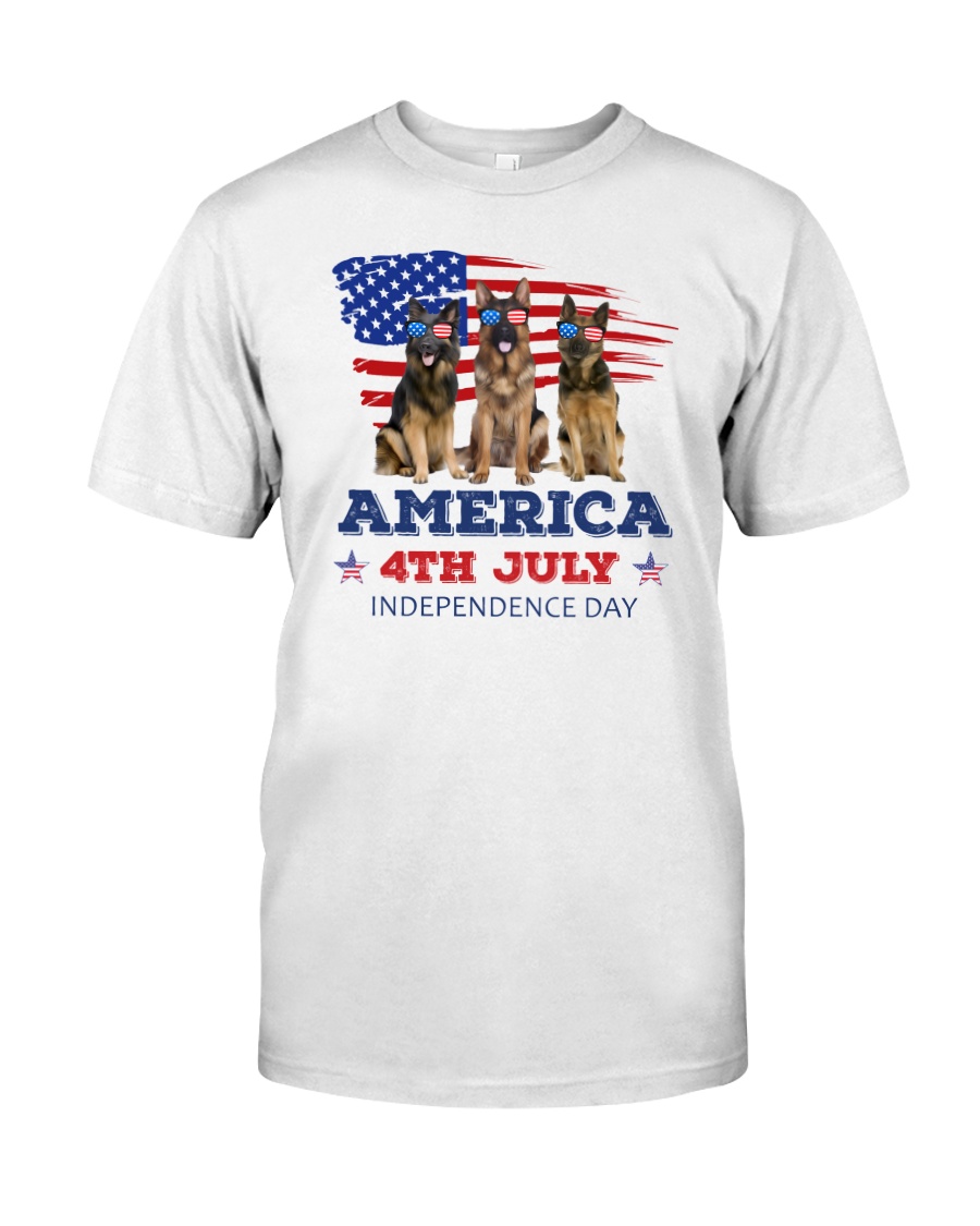4th July German Shepherd Classic T-Shirt