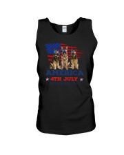 4th July German Shepherd Unisex Tank thumbnail