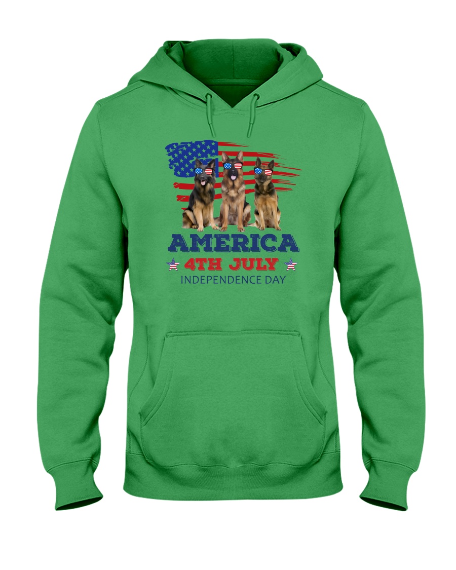 4th July German Shepherd Hooded Sweatshirt