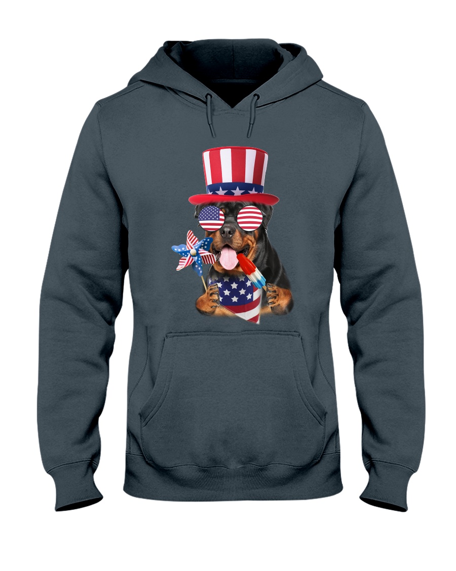 Independence Day Rottweiler Hooded Sweatshirt