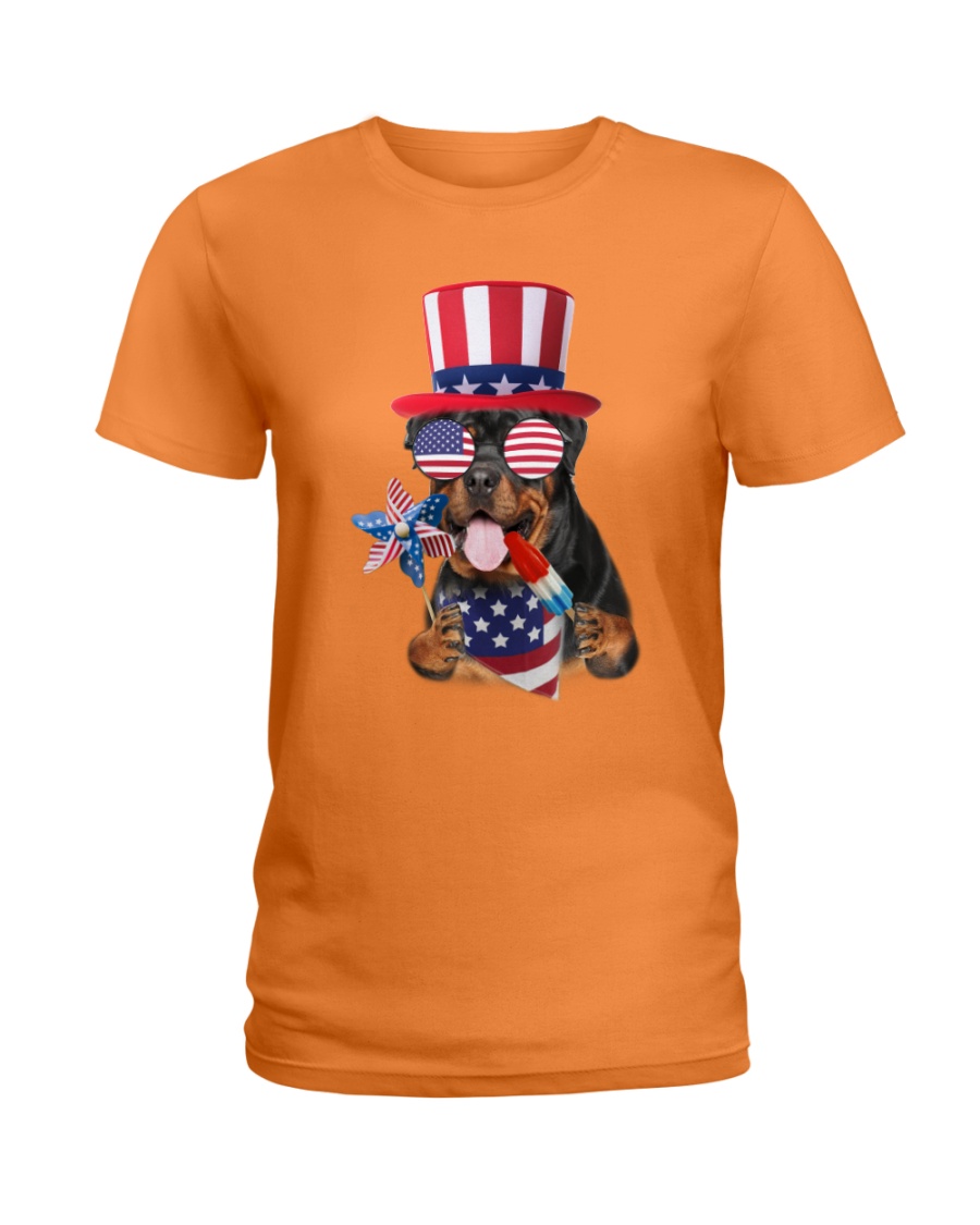 Independence Day Rottweiler Ladies T-Shirt