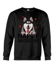 Siberian Husky Happy Pawther Day Crewneck Sweatshirt thumbnail
