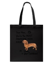 Pawsome Mom Dachshund Tote Bag thumbnail